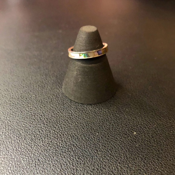 3/$20 Blue purple mother of pearl nacre ring - Picture 2 of 5